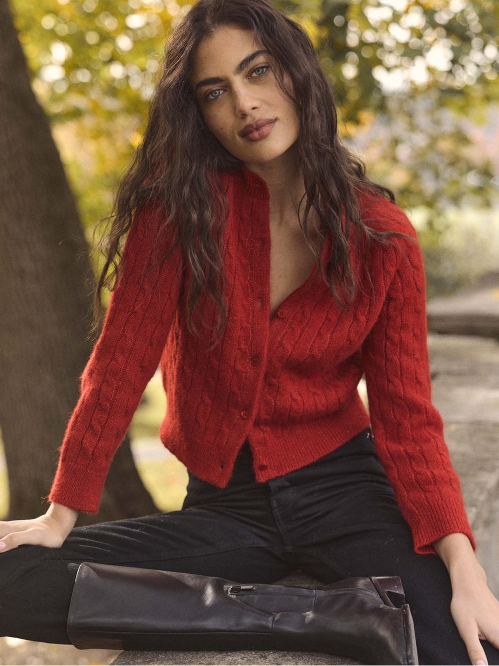 DOEN PENROSE CARDIGAN -- CERISE NWT